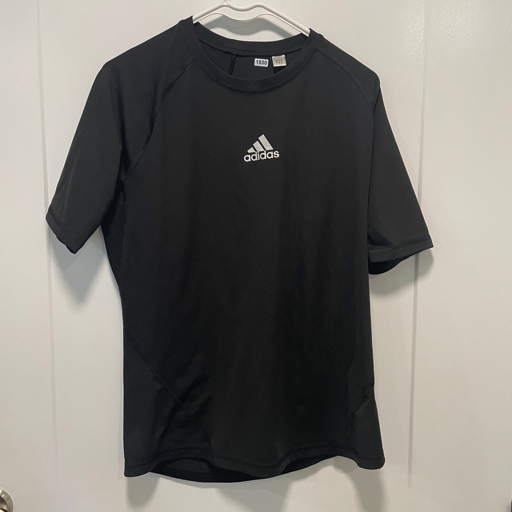 Adidas‎ Techfit Compression Shirt Mens Large Black Climacool CW9524 Training Tee